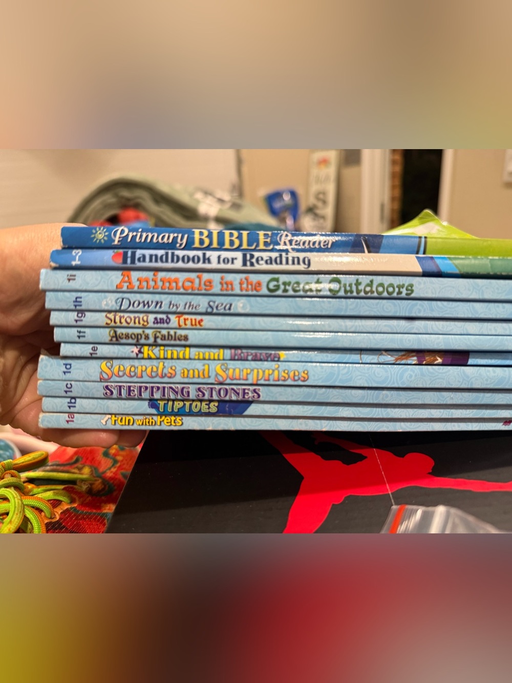Abeka Grade 1 Readers, handbook for reading and primary Bible reader